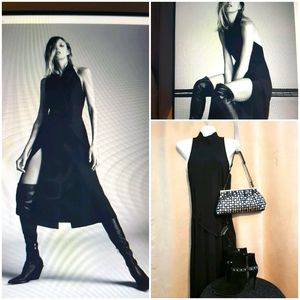 Symmetrical poly knit dress M